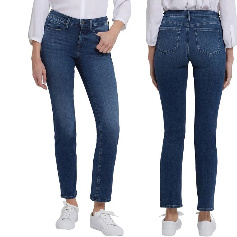 NWT NYDJ Sheri Slim Straight Leg Jeans in Beyond Bay - Picture 2 of 12